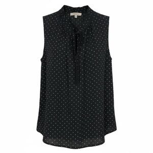 Papaya Black Tie Front Blouse